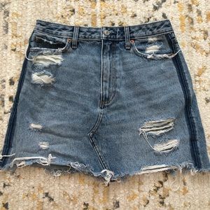 Abercrombie & Fitch distressed denim mini skirt!